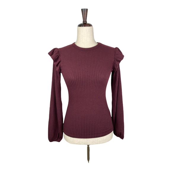 NWT New Look Frill Shoulder Top Size 2 - Picture 1 of 5